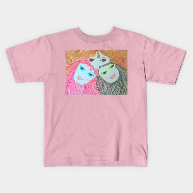 Gorgeous Fairies 03 Kids T-Shirt by Maltez